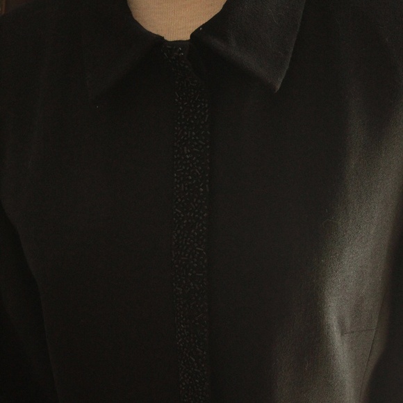 1980’s Black Beaded Oleg Cassini Ladies Suit - Picture 2 of 5